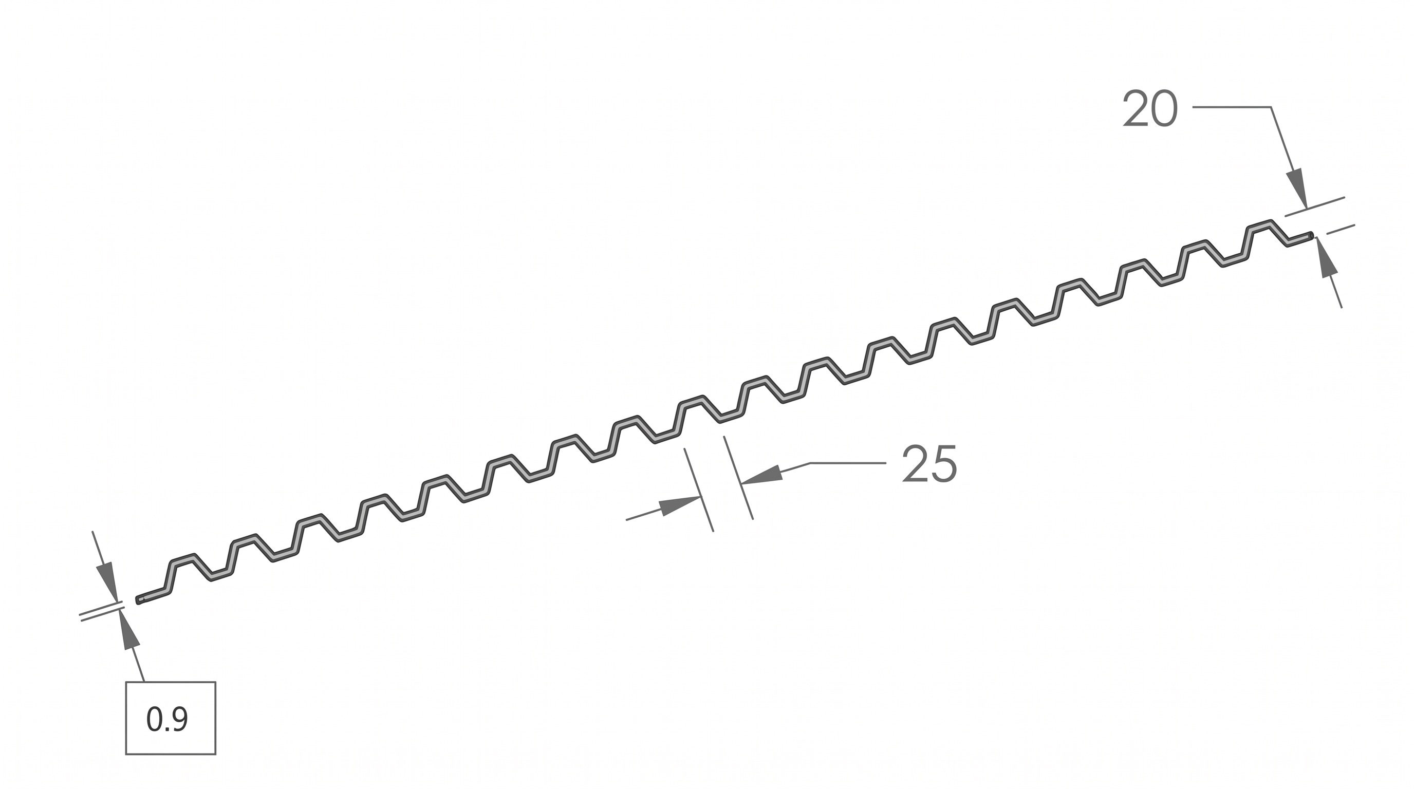 Figure 2: Modified V-shaped absorber plate.