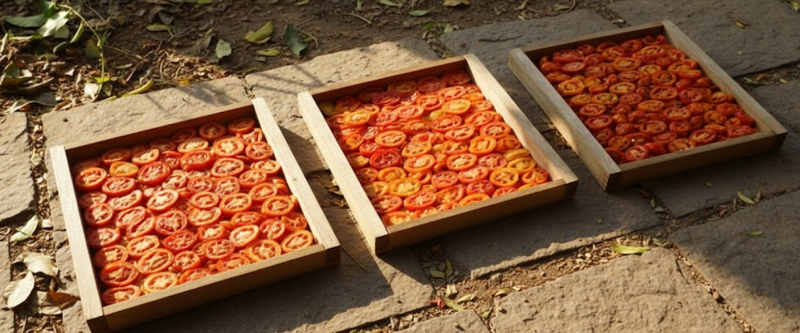 Figure 4: Tomato slices before drying.