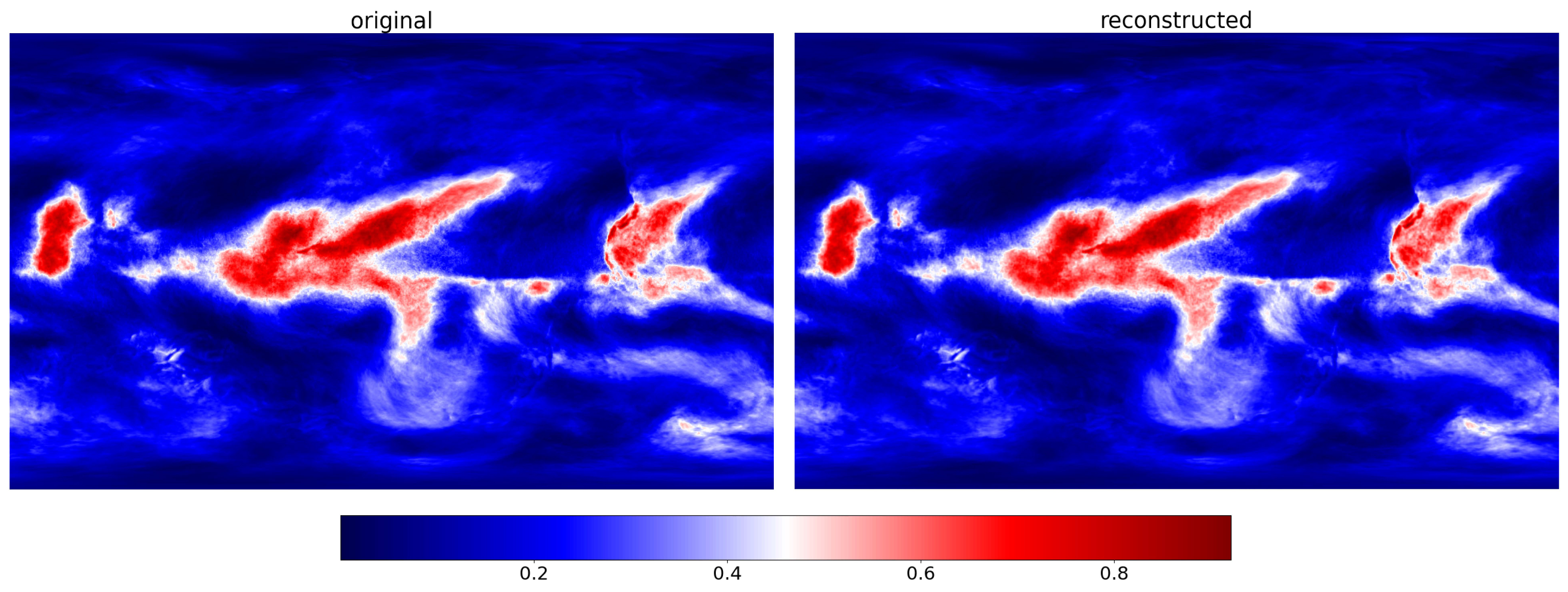 Figure A3: Compression for CESM CLDHGH 2D data (original value range: [3.38e-07;0.92]; compression ratio: 122.73; PSNR: 46.35).
